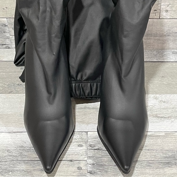 JEFFREY CAMPBELL 2-In-1 faux fur Pantaboots ,Black Stretch - Sz-7.5 - M - Jeans - Picture 6 of 16